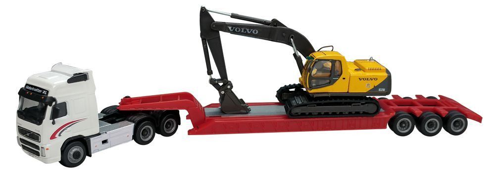 Cararama 185002 Volvo FH12 with EC210 Excavator 1:87 Scale Diecast Model