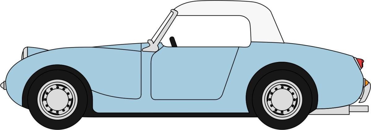 Oxford Diecast Austin Healey Frogeye Sprite Iris Blue/OEW (76AHF002) 1:76 (OO) Scale Model