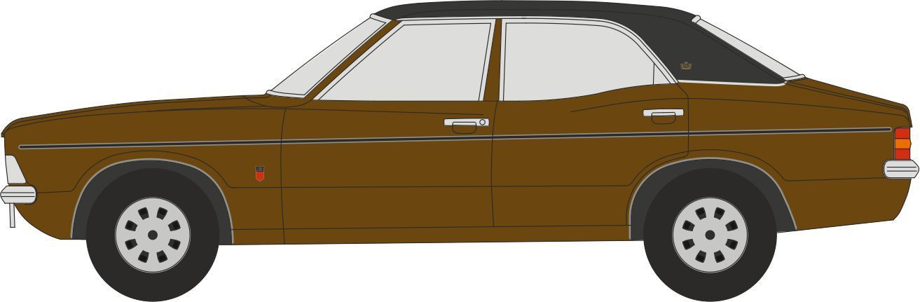 Oxford Diecast Ford Cortina MkIII Tawny (76COR3011) 1:76 (OO) Scale Model