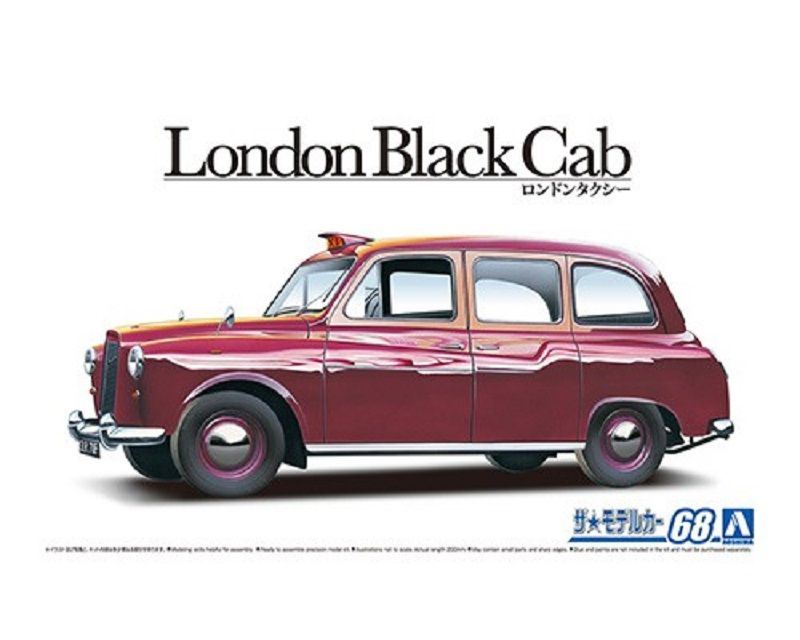 Aoshima 05967 London Black Cab 1:24 Scale Plastic Model Kit