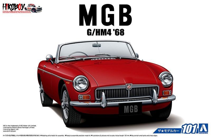 Aoshima 05685 MGB MK-2 1968 1:24 Scale Plastic Model Kit