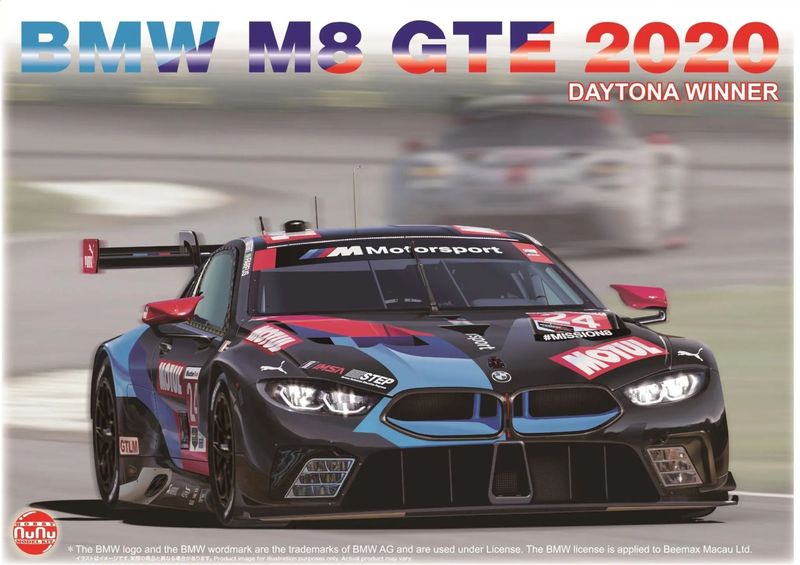 NuNu 24036 BMW M8 GTE 24hr Daytona 2020 Winner 1:24 Scale Plastic Model Kit