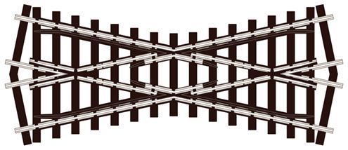 Peco SL-E193 Crossing, Short (Electrofrog) Code 75 OO/HO Gauge