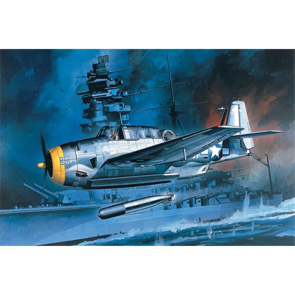 Academy 12452 US Navy TBF-1 Avenger Torpedo Bomber Aircraft 1:72 Scale Plastic Model Kit