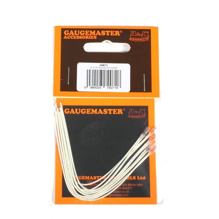 Gaugemaster GM71 Clear 12v Grain Of Wheat Bulbs Pack of 5