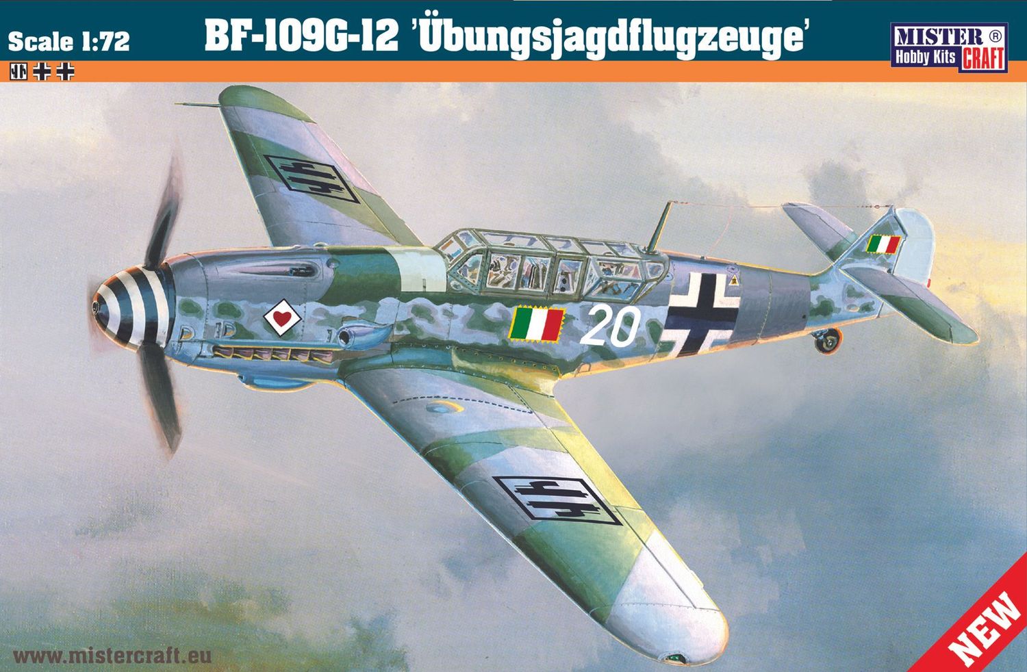MisterCraft D-24 BF-109 G-12 Ubungsjag 1:72 Scale Plastic Model Kit