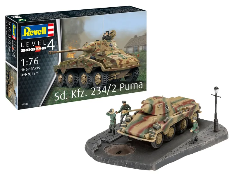 Revell 03288 Sd.Kfz. 234-2 Puma 1:76 Scale Plastic Model Kit