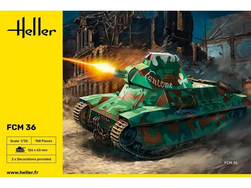 Heller 30322 French FCM 36 1:35 Scale Plastic Model Kit