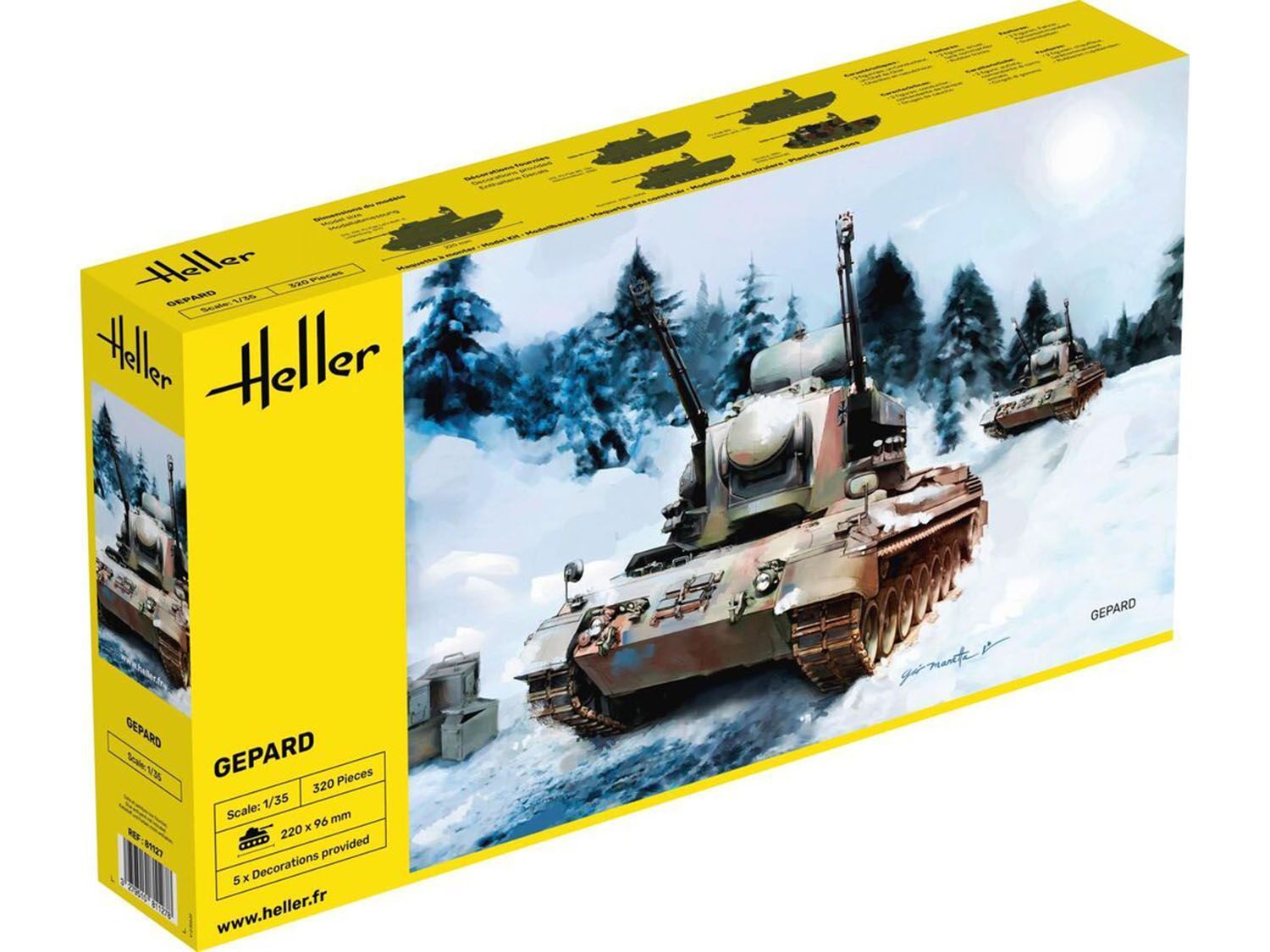Heller 81127 German FlakPz Gepard 1:35 Scale Plastic Model Kit