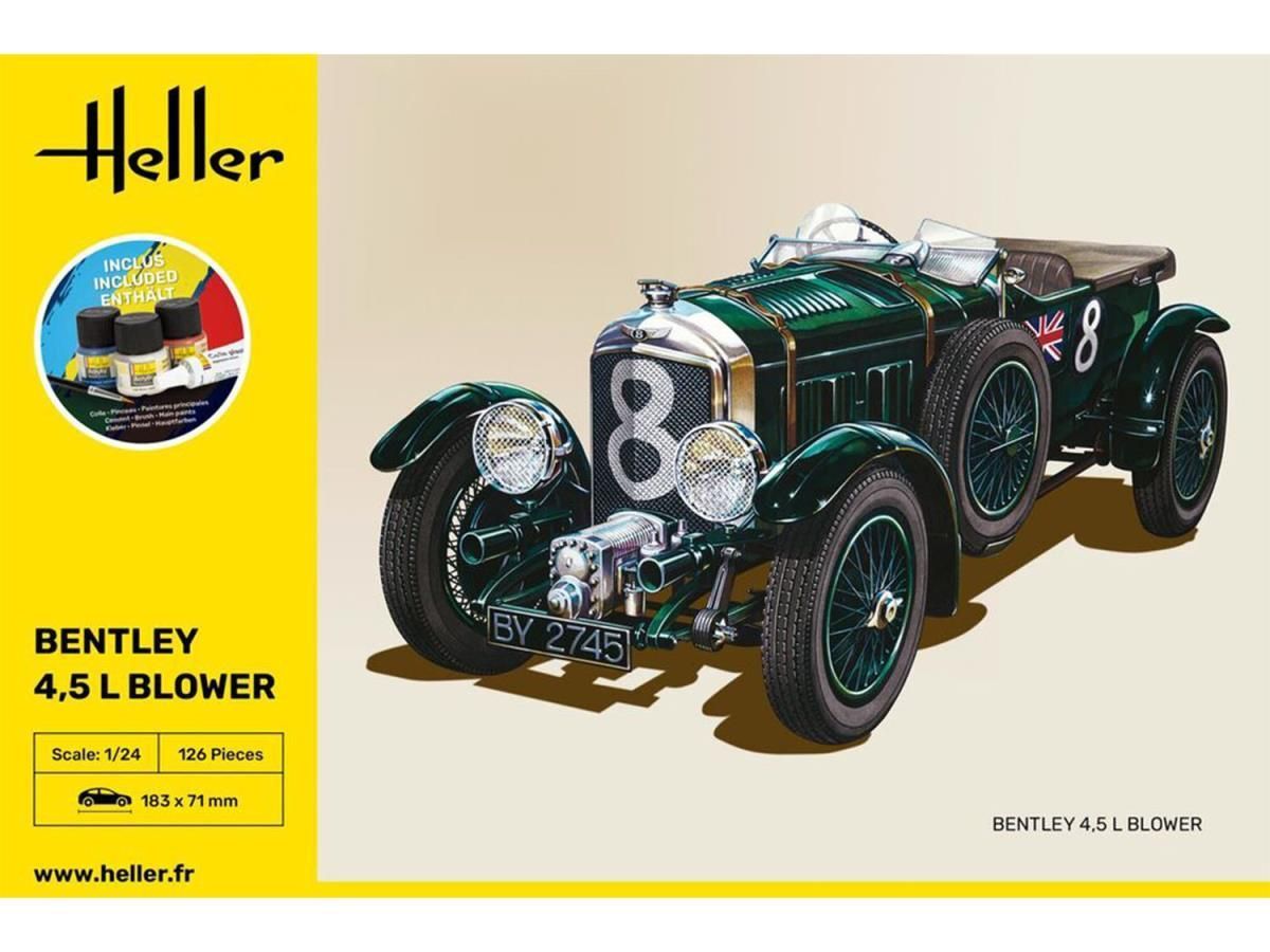Heller 56722 Bentley Blower 4.5L Starter Kit 1:24 Scale Plastic Model Kit