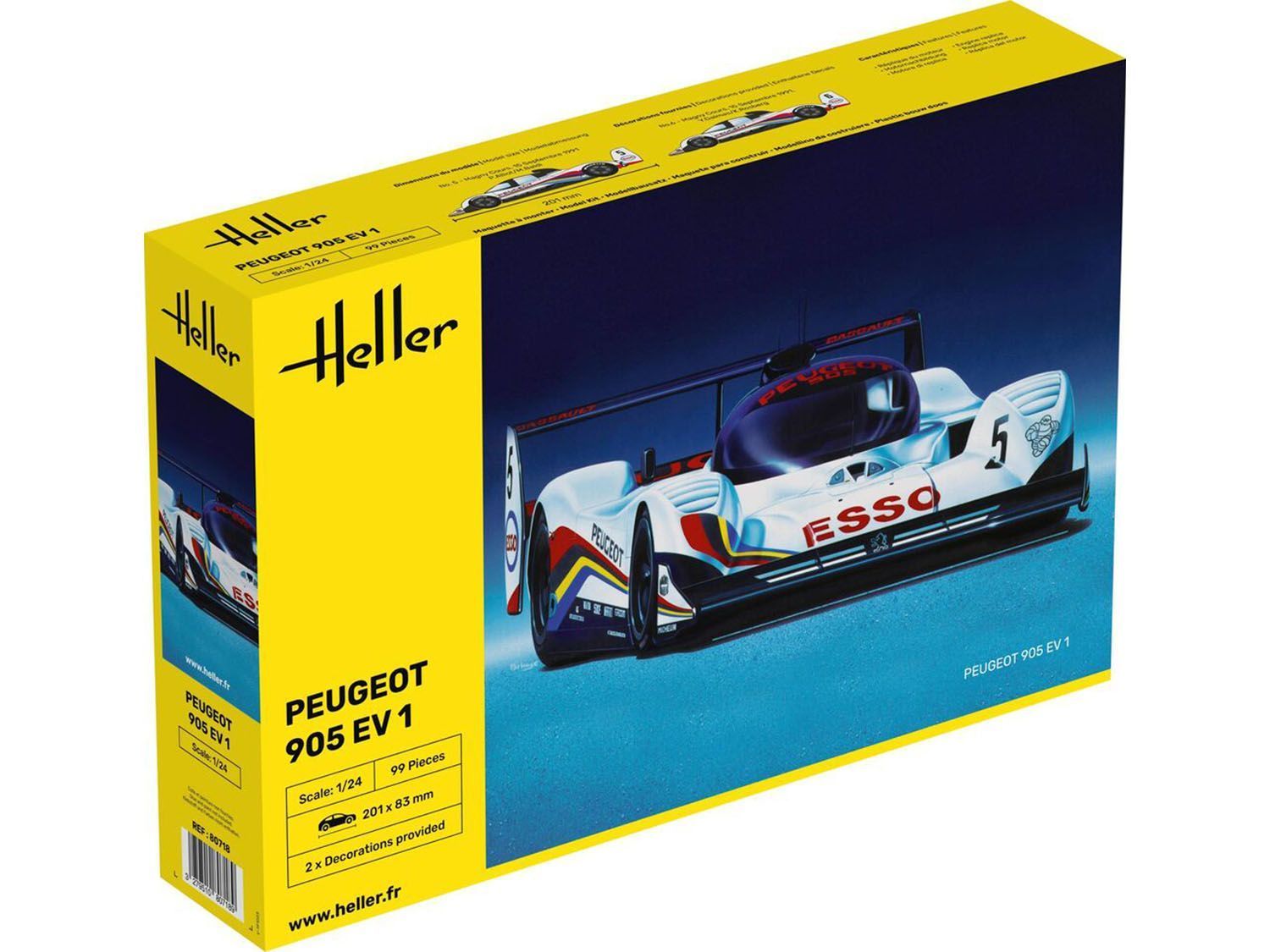 Heller 80718 Peugeot 905 EV1 1:24 Scale Plastic Model Kit
