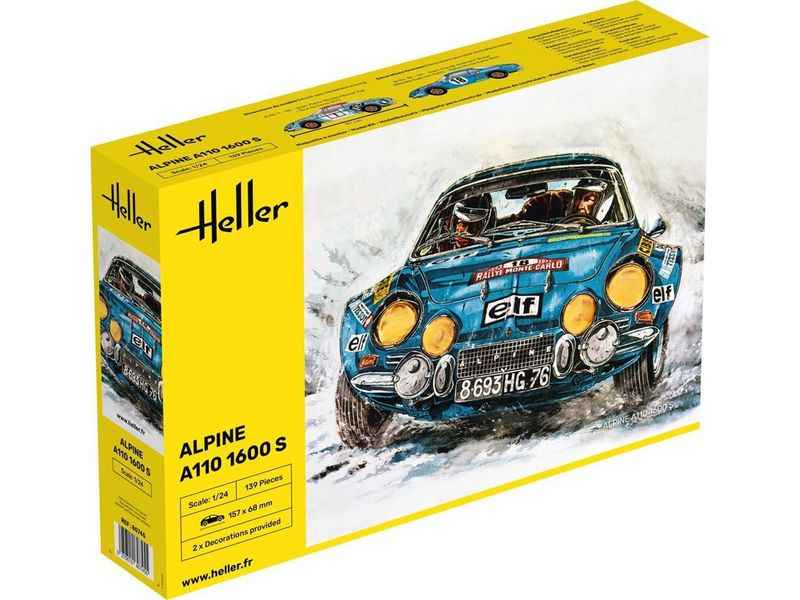 Heller 80745 Alpine A110 1600S 1:24 Scale Plastic Model Kit