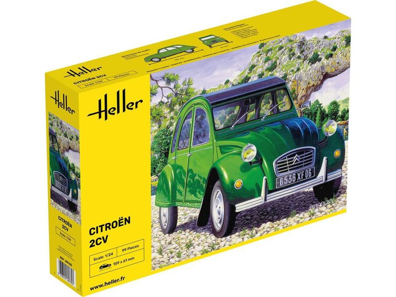 Heller 80765 Citroen 2CV 1:24 Scale Plastic Model Kit