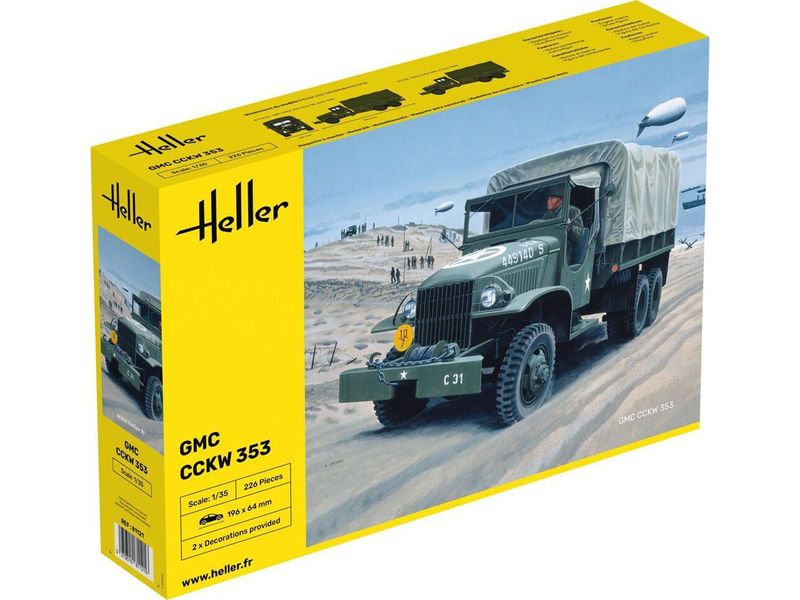 Heller 81121 US GMC CCKW 353 Truck 1:35 Scale Plastic Model Kit
