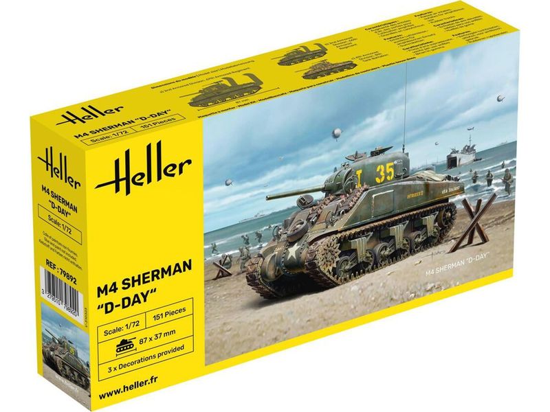 Heller 79892 US M4 Sherman D-Day 1:72 Scale Plastic Model Kit