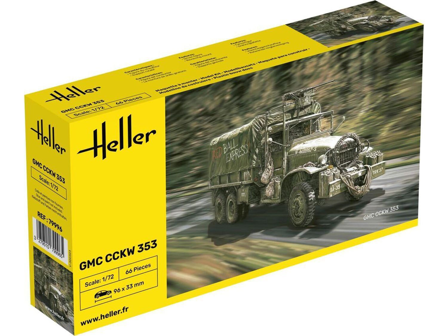 Heller 79896 US GMC CCKW 353 1:72 Scale Plastic Model Kit