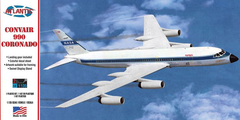 Atlantis AMCH254 Convair 990 Coronado 1:135 Scale Plastic Model Kit