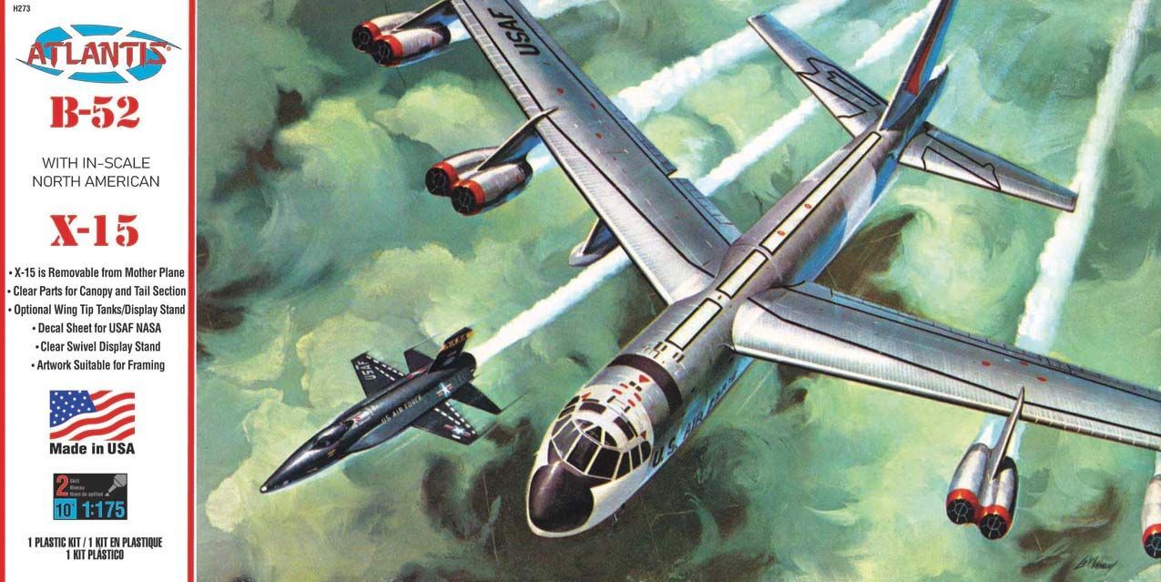 Atlantis AMCH273 B-52 and X-15 Twin Set 1:175 Scale Plastic Model Kit