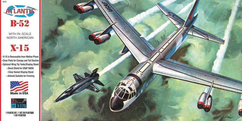 Atlantis AMCH273 B-52 and X-15 Twin Set 1:175 Scale Plastic Model Kit