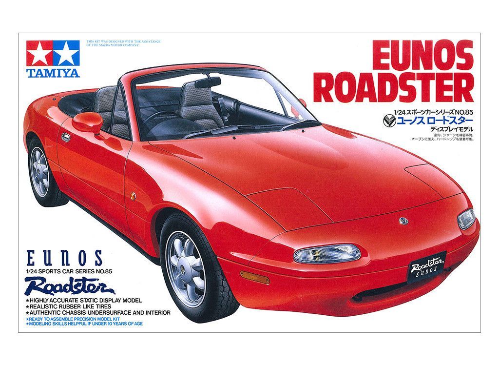 Tamiya 24085 Eunos Roadster Mazda MX-5 1:24 Scale Plastic Model Kit