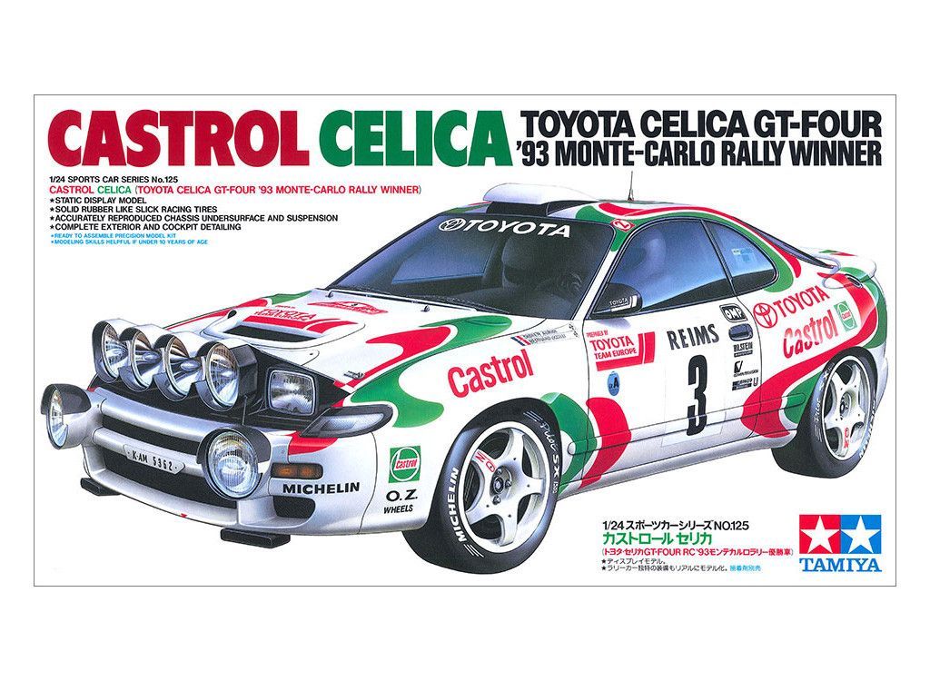 Tamiya 24125 Toyota Castrol Celica GT-Four '93 1:24 Scale Plastic Model Kit
