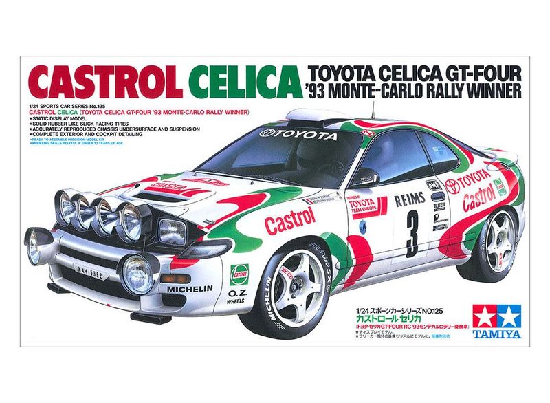 Tamiya 24125 Toyota Castrol Celica GT-Four '93 1:24 Scale Plastic Model Kit