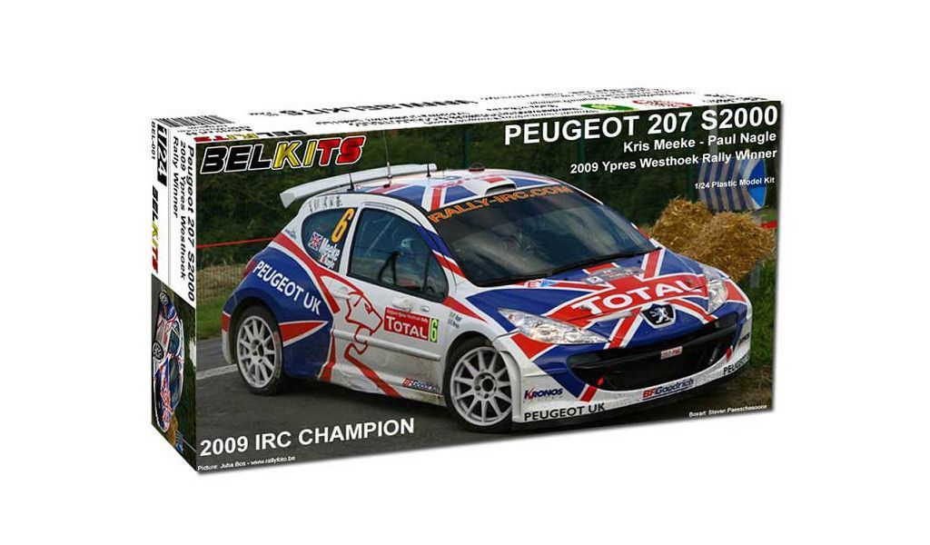 BELKITS BEL001 Peugeot 207 S2000 Rally Car 1:24 Scale Plastic Model Kit