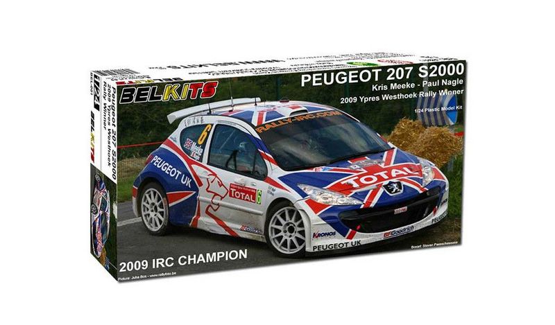 BELKITS BEL001 Peugeot 207 S2000 Rally Car 1:24 Scale Plastic Model Kit