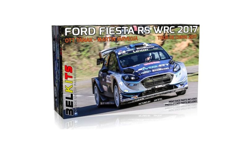 BELKITS BEL013 Ford Fiesta RS WRC 2017 Ott Tänak Rally Car 1:24 Scale Plastic Model Kit