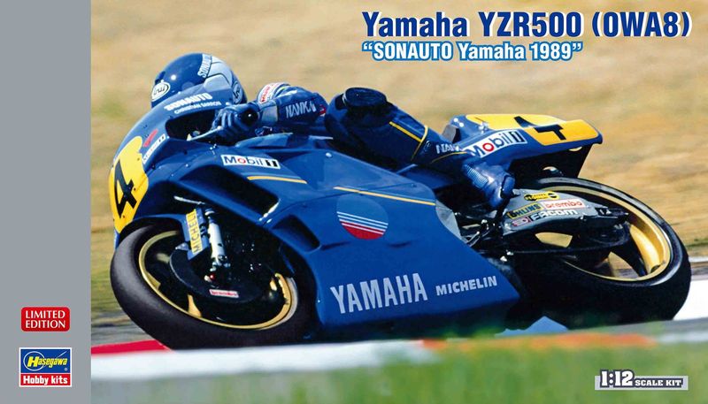 Hasegawa 21768 1989 Yamaha YZR500 0WA8 Sonauto Yamaha 1:12 Scale Plastic Model Kit
