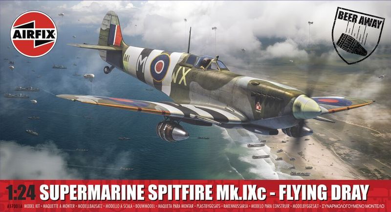 Airfix A17001A Supermarine Spitfire Mk.IXc - Flying Dray 1:24 Scale Plastic Model Kit