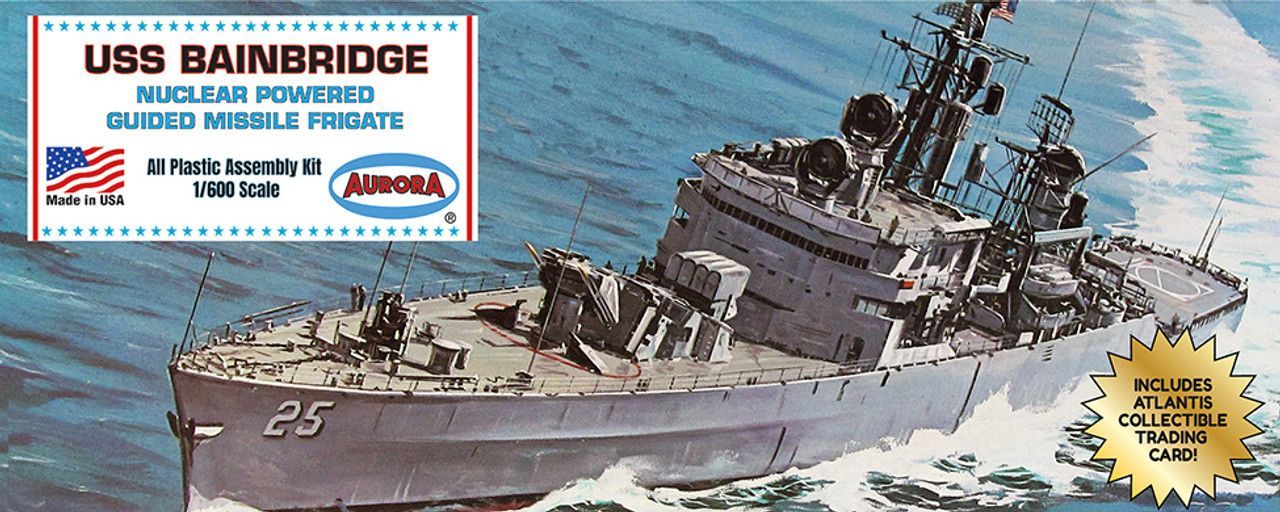 Atlantis AMCA717 U.S.S Bainbridge Guided Missile Frigate 1:600 Scale Plastic Model Kit