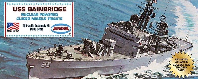 Atlantis AMCA717 U.S.S Bainbridge Guided Missile Frigate 1:600 Scale Plastic Model Kit