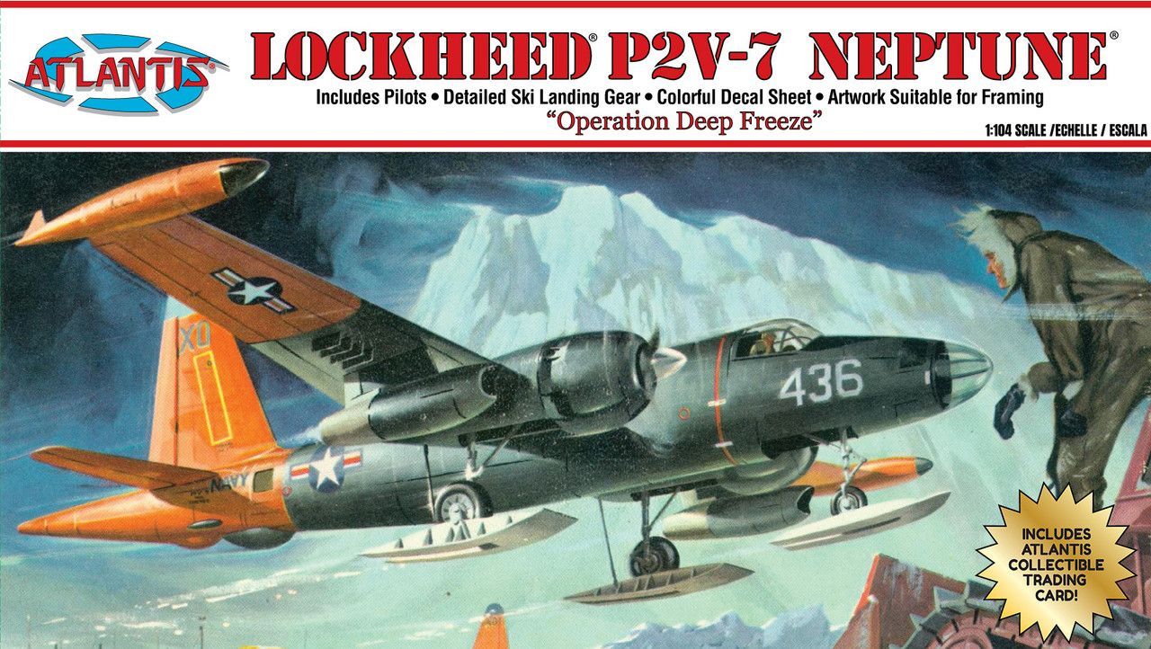 Atlantis AMCH170 Lockheed P2V-7 Neptune Operation Deep Freeze 1:104 Scale Plastic Model Kit
