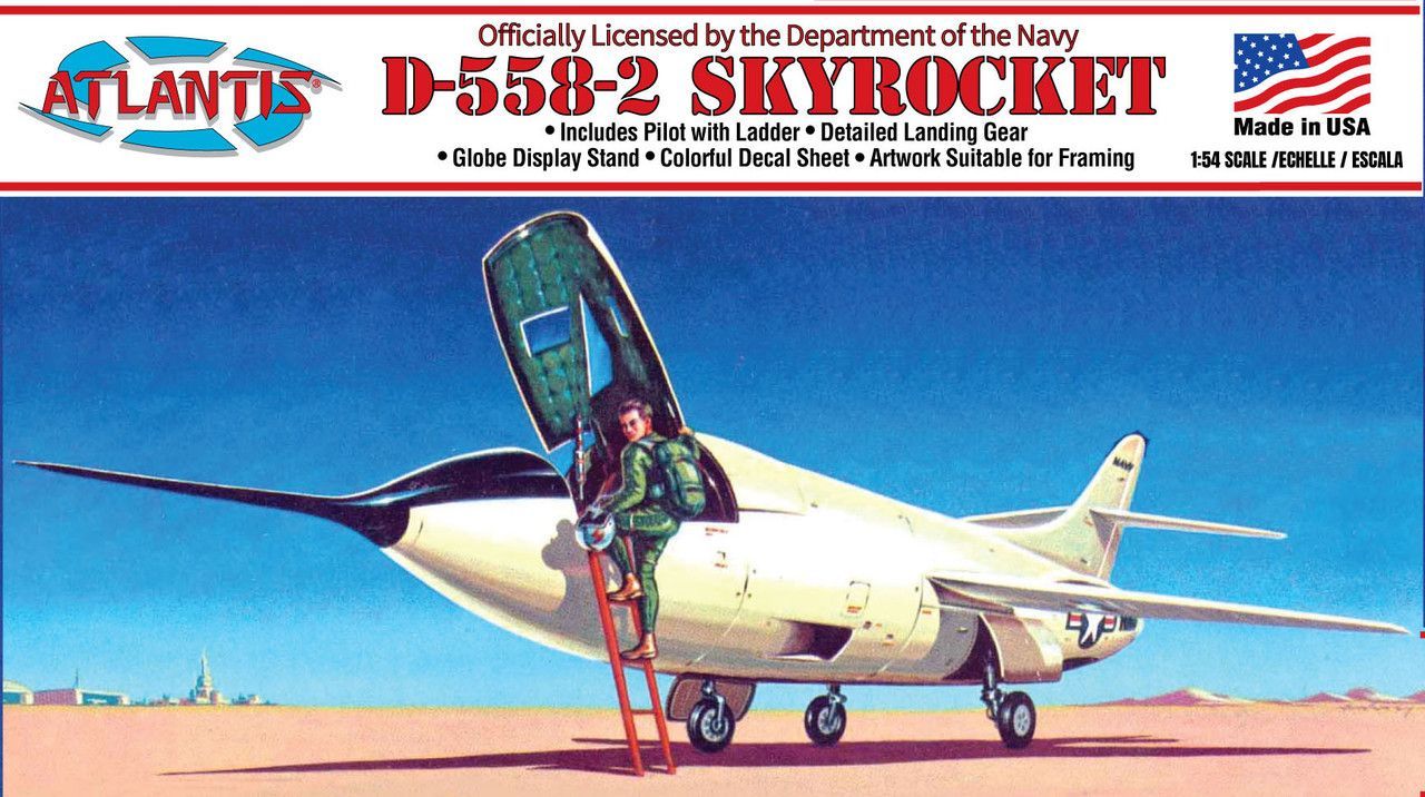 Atlantis AMCH213 Douglas D-558-2 Skyrocket 1:54 Scale Plastic Model Kit