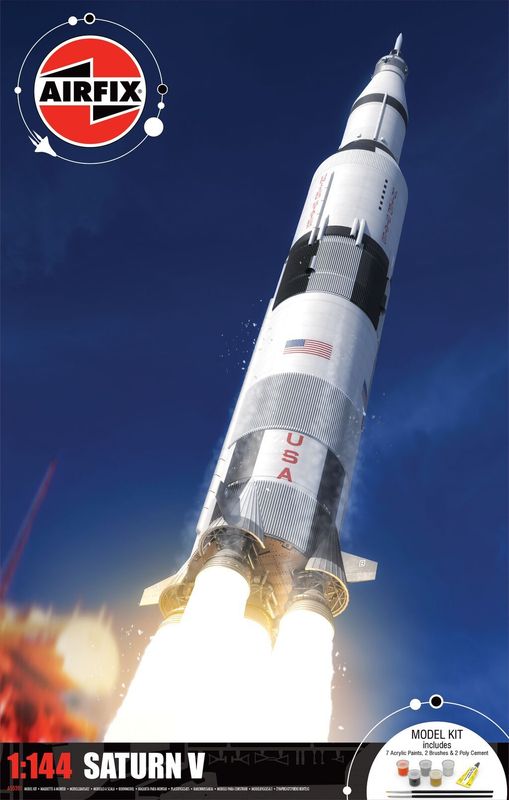Airfix A50201 Saturn V - Gift Set 1:144 Scale Plastic Model Kit