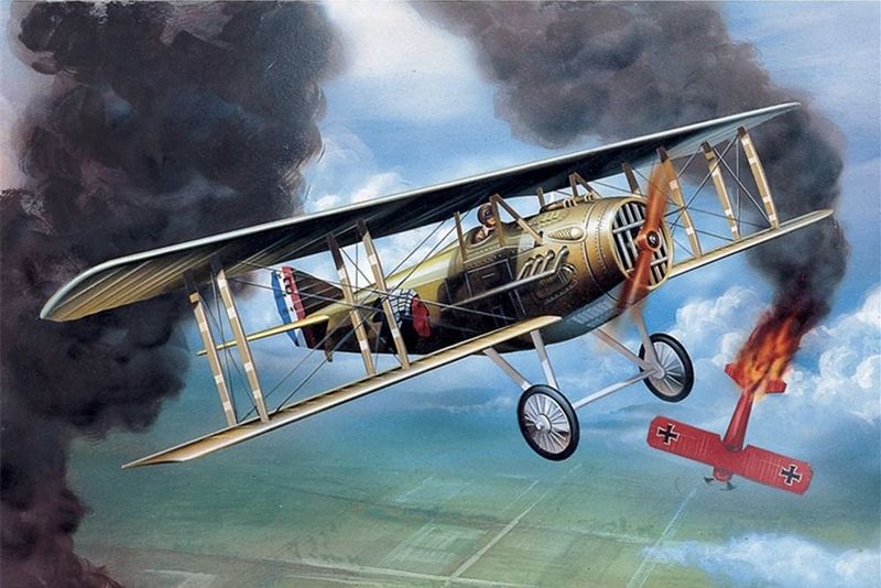 Academy 12446 French Air Force SPAD XIII WWI Fighter Aircraft 1:72 Scale Plastic Model Kit