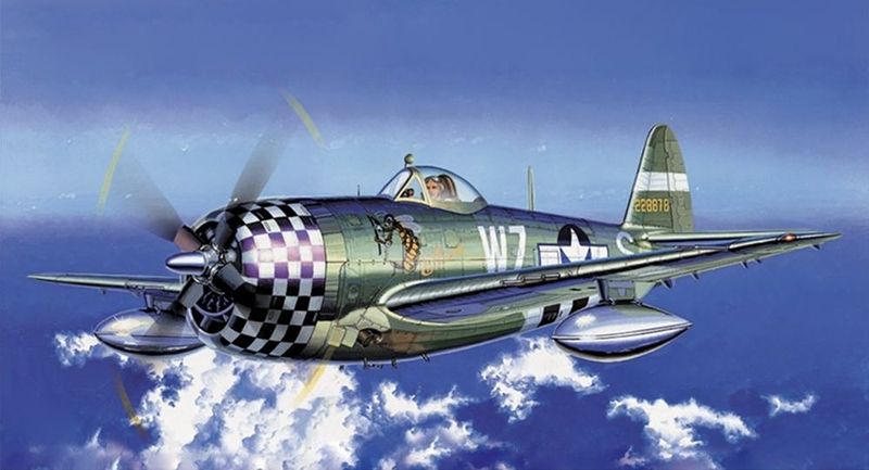 Academy 12474 US Air Force P-47D Thunderbolt 'Eileen' Fighter Aircraft 1:72 Scale Plastic Model Kit