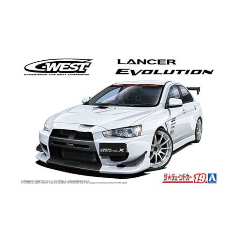 Aoshima 06929 Mitsubishi Lancer Evolution 1:24 Scale Plastic Model Kit