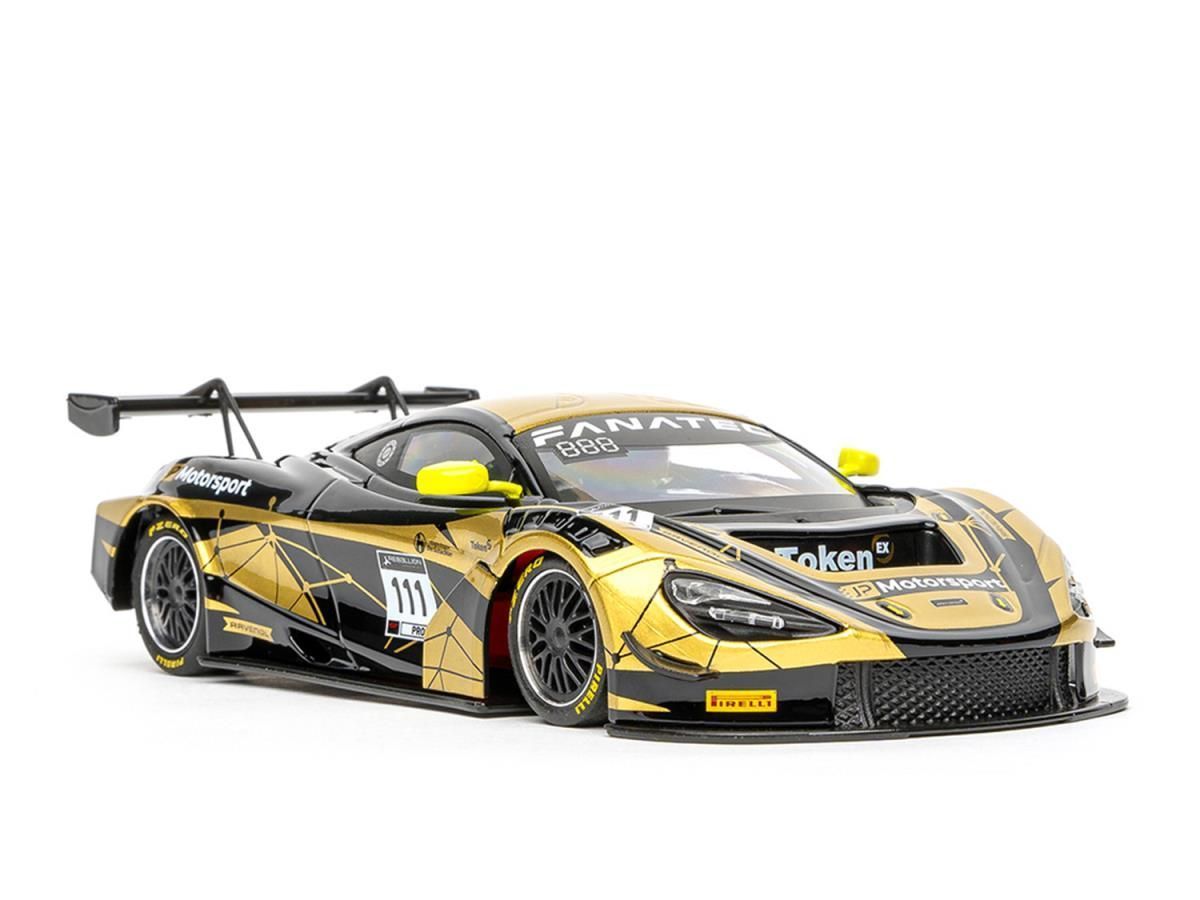NSR 0449AW McLaren 720S No.111 JP Motorsport 2021 Yellow AW Slot Car