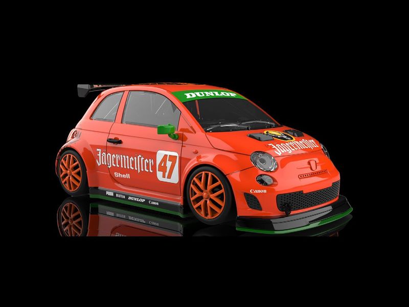 NSR 0547AW Abarth 500 Jagermeister Livery No.47 Green Slot Car NSR 0547AW Abarth 500 Jagermeister Livery No.47 Green Slot Car