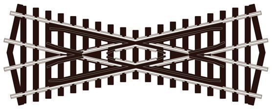 Peco SL-393 Crossing, Short (Insulfrog) Code 80 N Gauge