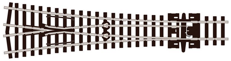 Peco SL-E397 Y Turnout, Medium Radius, Right Hand (Electrofrog) Code 80 N Gauge