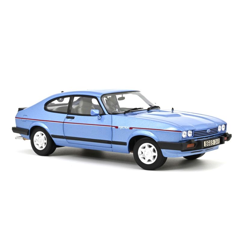 Norev 182764 1984 Ford Capri Mk.III 2.8 Injection RHD Paris Blue Metallic 1:18 Scale Diecast Model Norev 182764 1984 Ford Capri Mk.III 2.8 Injection RHD Paris Blue Metallic 1:18 Scale Diecast Model