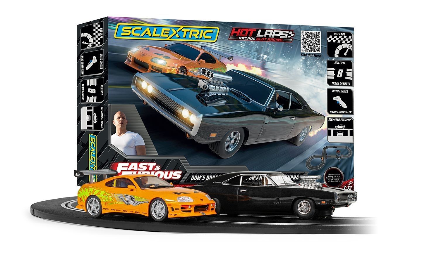 Scalextric C1458M Scalextric Fast and Furious Hot Laps Race Set Scalextric C1458M Scalextric Fast and Furious Hot Laps Race Set