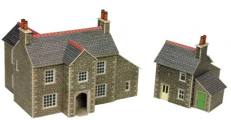 Metcalfe PN150 N Scale Manor Farm Card Kit