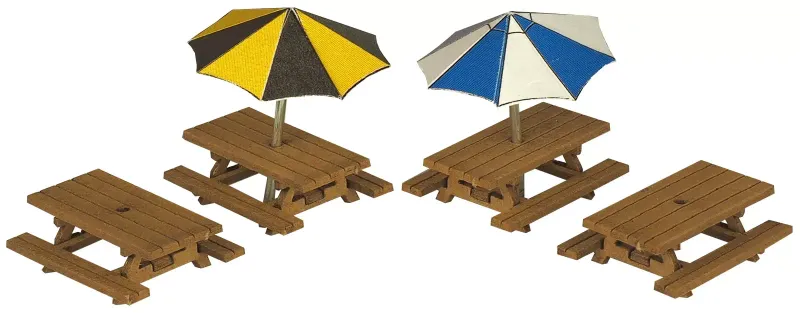 Metcalfe PN810 N Scale Picnic Tables Card Kit