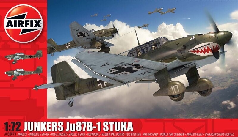 Airfix A03087A Junkers Ju87 B-1 Stuka 1/72 Scale Plastic Model Kit Airfix A03087A Junkers Ju87 B-1 Stuka 1/72 Scale Plastic Model Kit