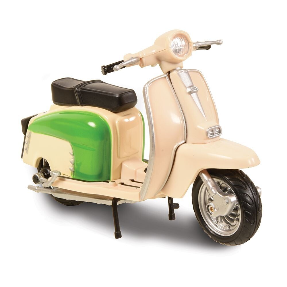 Toyway Diecast Model Lambretta Scooter - Green & Cream 1:18 Scale