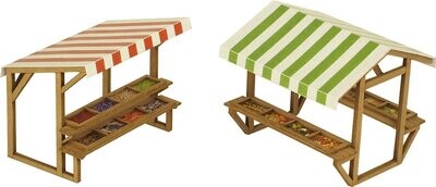 Metcalfe PO530 OO/HO Scale Market Stalls Card Kit Metcalfe PO530 OO/HO Scale Market Stalls Card Kit